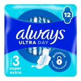 Absorbante Ultra Day Super Extra, marimea 3, 12 bucati, Always