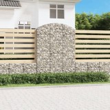 vidaXL Coș gabion arcuit, 150x50x200/220 cm, fier galvanizat 153460