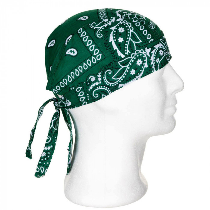 Bandana / Boneta Bumbac, cu strangere la spate, MFH 10164B, Verde Inchis