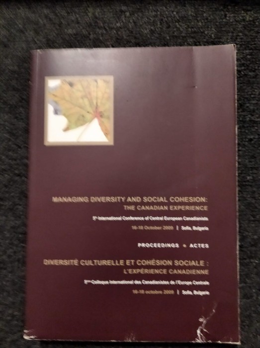 Managing diversity and social cohesion, the Canadian experience