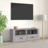 Comoda TV, gri sonoma, 100x35x40 cm, lemn prelucrat GartenMobel Dekor, vidaXL