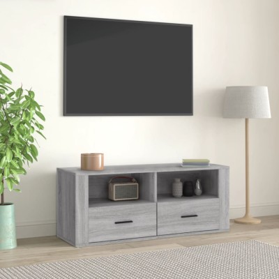 vidaXL Comodă TV, gri sonoma, 100x35x40 cm, lemn prelucrat foto