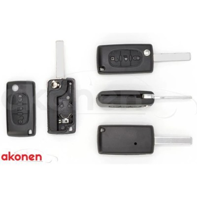 CARCASA CHEIE CONTACT PENTRU CITROEN BERLINGO / C2 / C3. 3 BUTOANE. CU CHEIE 31899 foto