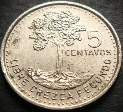 Moneda exotica 5 CENTAVOS - GUATEMALA, anul 1997 * cod 2772 = A.UNC foto