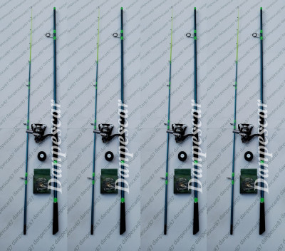 SET 4 Lansete SAIMINO WHITE AMUR 2.70m +4 Mulinete SAIMINO X4000 si 4 role fir foto