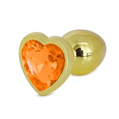 Dop Anal Hearty Buttplug, Small, Auriu/Portocaliu, Passion Labs