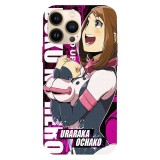 Husa compatibila cu Apple iPhone 15 Pro Max model Boku no hero Uraraka Ochako, Silicon, TPU, Viceversa, Transparent, Carcasa