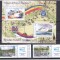 ROMANIA 2007 LP 1790 EMISIUNE COMUNA ROMANIA -SERBIA serie cu vinieta + bloc,MNH