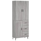 Cumpara ieftin Dulap inalt, gri sonoma, 69,5x34x180 cm, lemn compozit
