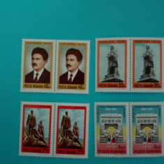 TIMBRE ROMANIA 1979 L.P.984 ANIVERSARI COMEMORARI SERIE IN PERECHE MNH