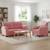 Cumpara ieftin Set de canapea 2 pcs Roz Catifea