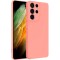 Husa Soft Touch, slim, ALC Mobile, anti soc, compatibila cu Samsung Galaxy S21 Ultra, Roz Tpu