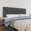 Tăblie de pat pentru perete, gri, 185x3x60 cm, lemn masiv pin, vidaXL