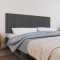 Tăblie de pat pentru perete, gri, 185x3x60 cm, lemn masiv pin
