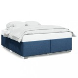 Cumpara ieftin Cadru de pat fara saltea, albastru, 180x200 cm, textil