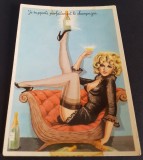 Carte poștală vintage franțuzească - Umor și eleganță, anii &#039;70, colecție rară, Circulata, Franta, Printata