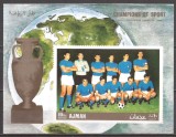 AJMAN 1968 SPORT CAMPIOANA EUROPEANA DE FOTBAL ITALIA ( colita ndt.) MNH, Nestampilat