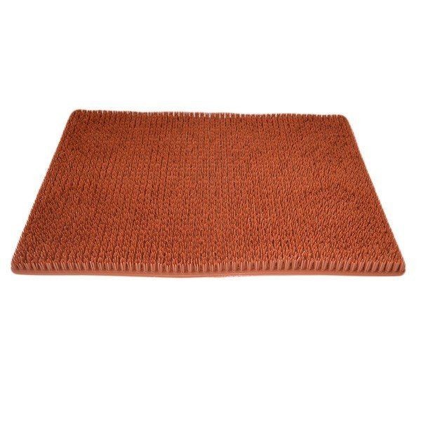 Pres covoras intrarea exterior, 40x60 cm, arici, maro deschis