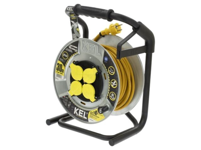 Prelungitor alimentare KEL 3x1,5mm2 4 prize 30m 16A galben