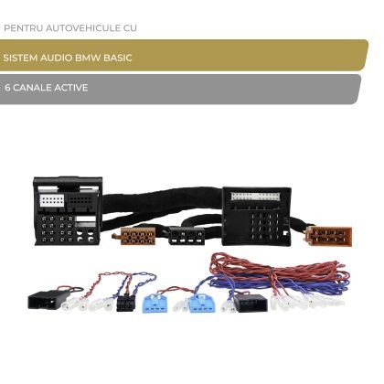 Cablu activ ZDT-BMW2 6CH Phoenix Gold pentru BMW cu sistem de sunet de baza cu Quadlock CarStore Technology