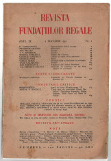 Revista Fundatiilor Regale ian/1942 D. Caracostea N. Crainic I. Pillat G. Popa foto