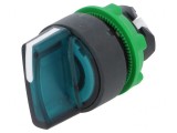 Comutator Rotativ 22mm cu LED Verde IP66