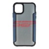 Husa iPhone 11 Albastra, TPU+PC, Fibra Carbon