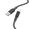 Cablu USB Hoco X69, USB-A la Lightning, 2.4A, 1m, Negru Alb