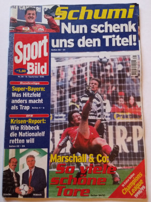 Revista sport - &amp;quot;SPORT BILD&amp;quot; (Germania) 16.09.1998 foto