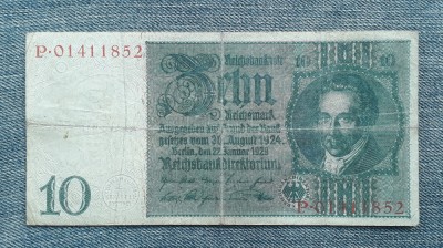 10 ReichsMark 1929 Germania / mark marci seria 01411852 foto