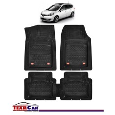 Covorase Auto TeamCar&reg; Tip Tavita Compatibile Renault Grand Scenic III (2009-2016) Negru Material Rezistent