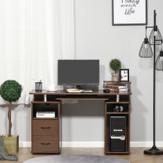 HOMCOM masa de birou moderna cu suport pentru computer din lemn cu ...