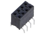 Conector SAMTEC 8 pini soclu tată THT drept