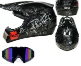 Cumpara ieftin Casca Moto Enduro Cross Downhill Atv Oem + Ochelari Polycarbonat ABS Marimi S, M, L, XL