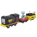 Locomotiva motorizata Deliver the Win Diesel cu doua vagoane Thomas si Prietenii Track Master