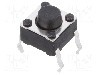 Microintrerupator 6x6mm, OFF-(ON), SPST-NO, C&amp;K - PTS645SL50-2 LFS