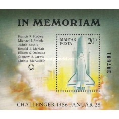 Ungaria 1986 - In Memoriam-Challenger, colita neuzata