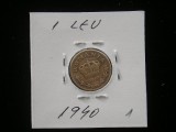 M1 C10 - Moneda foarte veche 88 - Romania - 1 leu 1940