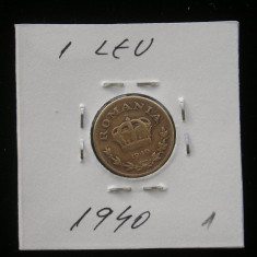 M1 C10 - Moneda foarte veche 88 - Romania - 1 leu 1940