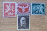 Lot 4 Timbre Vechi WW2 Germania al Treilea Reich 1942-1943 Nestampilate - Feldpost, Robert Koch -A48