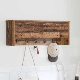 VidaXL Răcător de paltoane montat pe perete Lemn vechi 80 x 20 x 30 cm