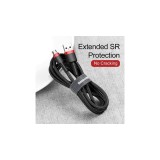 Baseus Micro USB Cafule Cablu de date și &icirc;ncărcare 2.4A 1m roșu negru (CAMKLF-B91)