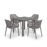 Set de mobilier de grădină Kora 4+1, culoare cappuccino
