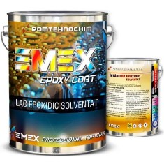 Pachet Lac Epoxidic Solventat "Emex Epoxy Coat" - Transparent - Bid. 3 Kg + Intaritor 1.10 Kg