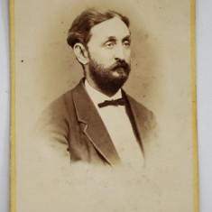 FOTOGRAF J. RUWNER et CO. , VIENA , PORTRETUL LUI NICO FILIPESCO DUBAN , FOTOGRAFIE C.D.V. , SFARSITUL SEC. XIX