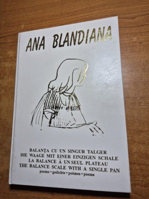 ana blandiana - poeme - balanta cu un singur talger - din anul 1997 foto