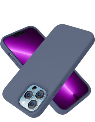 Huse silicon antisoc cu microfibra pentru Iphone 14 Plus Gri foto