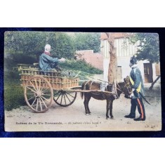 SCENES DE LA VIE NORMANDE - CARTE POSTALA ILUSTRATA , POLICROMA , CIRCULATA , DATATA 1910