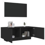 VidaXL Comodă TV, negru, 100x35x40 cm, lemn prelucrat
