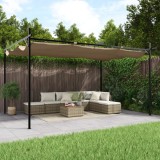 VidaXL Pergola cu acoperiș retractabil, gri taupe, 395x292x230 cm 360118